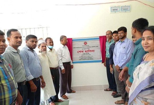 গোয়াইনঘাটে ভিডিও কনফারেন্সে বন্যা আশ্রয় কেন্দ্র উদ্বোধন করেছেন প্রধানমন্ত্রী