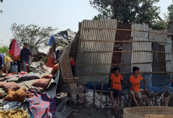 সুনামগঞ্জের তিনটি গ্রামে ঘুর্ণিঝড়ের তাণ্ডব