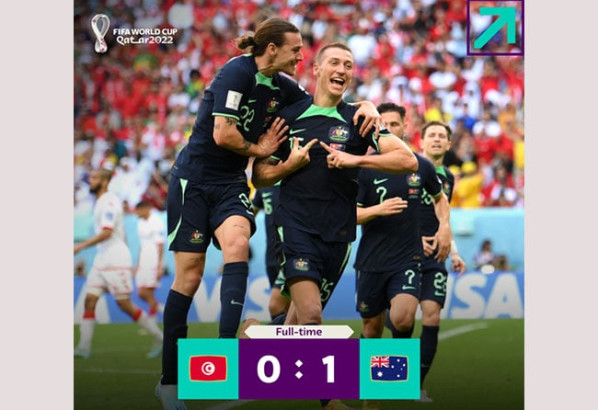 তিউনিশিয়াকে হারিয়ে বিশ্বকাপে টিকে থাকল অস্ট্রেলিয়া