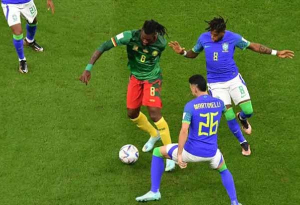 ক্যামেরুনে ধরাশায়ী ব্রাজিল