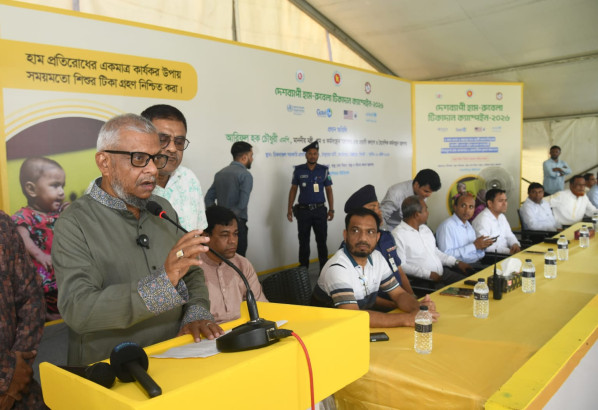জৈন্তাপুরে হাম-রুবেলা টিকাদান ক্যাম্পেইন উদ্বোধন করলেন শ্রমমন্ত্রী
